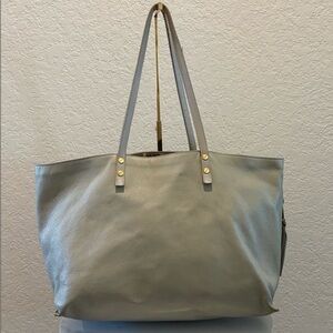 Chloe Light Gray Leather Tote